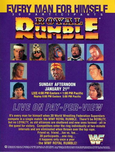 Обложка (Постер) WWF Королевская битва / Royal Rumble (1990) HDRip