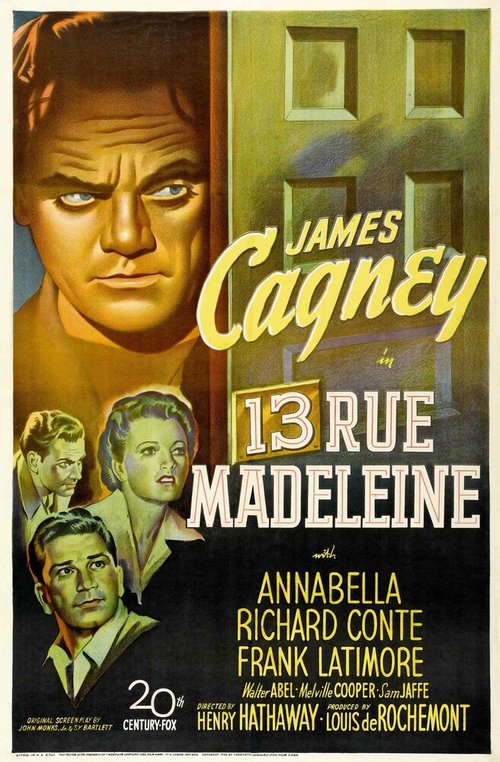 Обложка (Постер) Дом 13 по улице Мадлен / 13 Rue Madeleine (1946) SATRip Обложка (Постер) Дом 13 по улице Мадлен / 13 Rue Madeleine (1946) SATRip