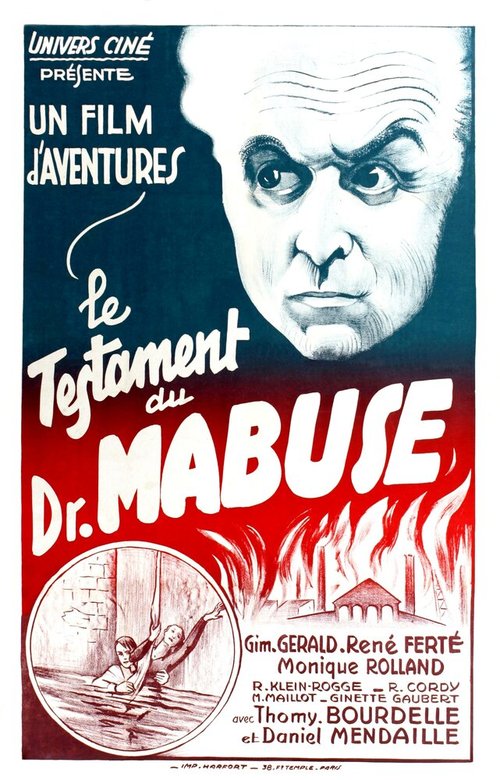 Обложка (Постер) Завещание доктора Мабузе / Le testament du Dr. Mabuse (1933) SATRip Обложка (Постер) Завещание доктора Мабузе / Le testament du Dr. Mabuse (1933) SATRip